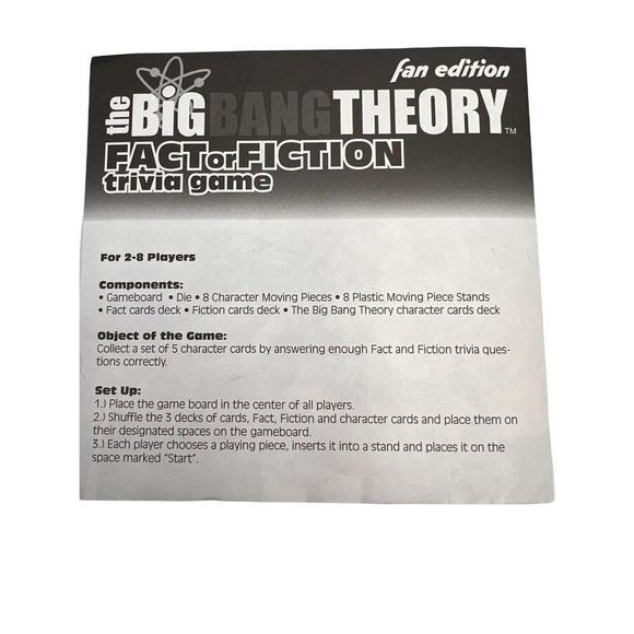 Big Bang Theory Fan Edition Board Game Trivia Fact Fiction 2-8 12+ - Picture 6 of 11